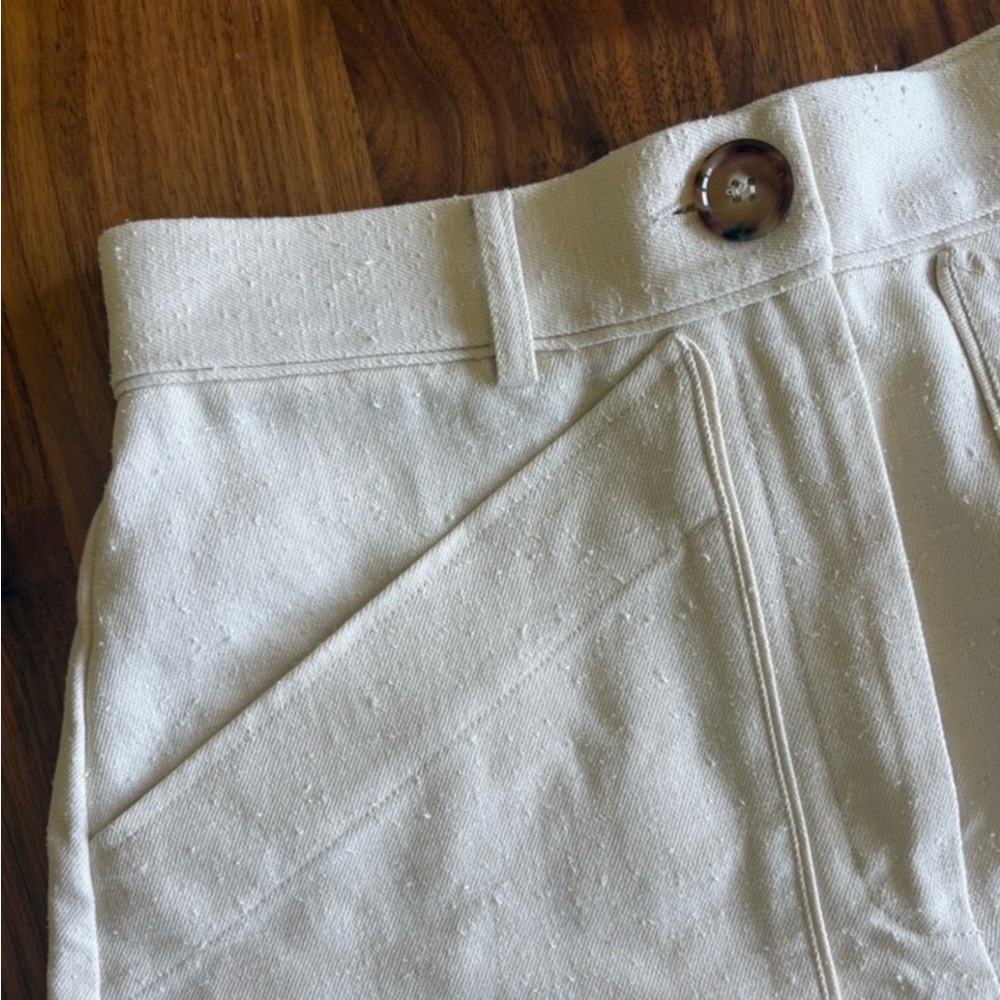 Sezane Alberello Ecru Shorts FR 42 Size 10  New - Picture 12 of 12